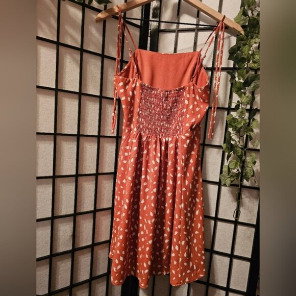 Lola Grace Tie Shoulder Dalmatian Mini Dress Size XS - Picture 3 of 5